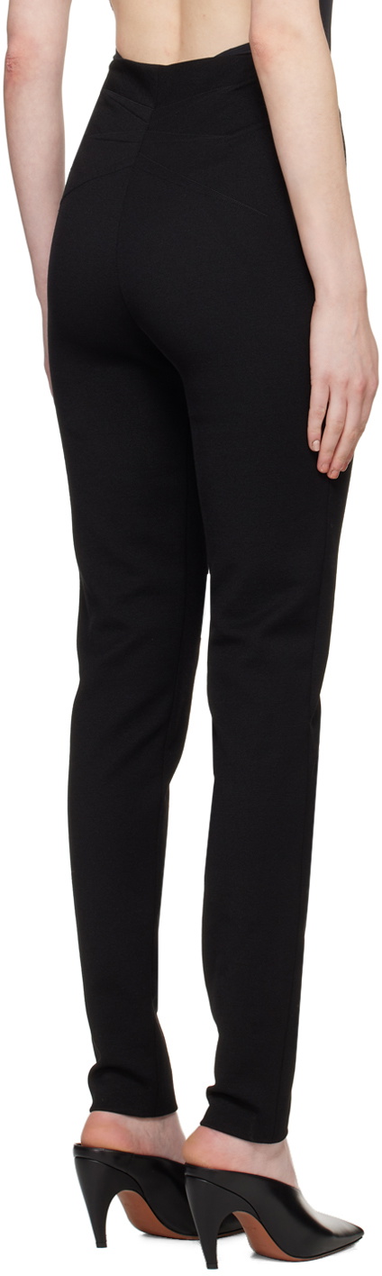 ALAÏA Black Gathered Leggings