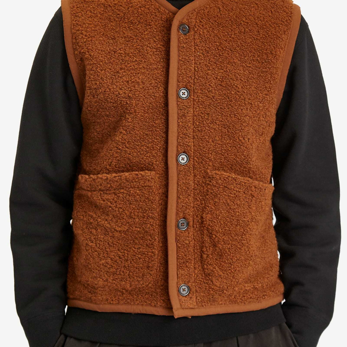 euw♡nuance collar gilet ブラウン　新品未使用 nuance collar gilet / brown