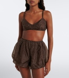 SIR Polka-dot silk organza shorts