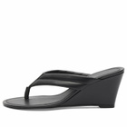 ST. Agni Women's Stitch Detail Thong Wedge in Black