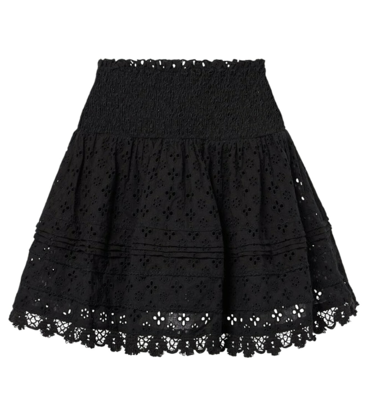 Poupette St Barth Tiered cotton maxi skirt Poupette St Barth