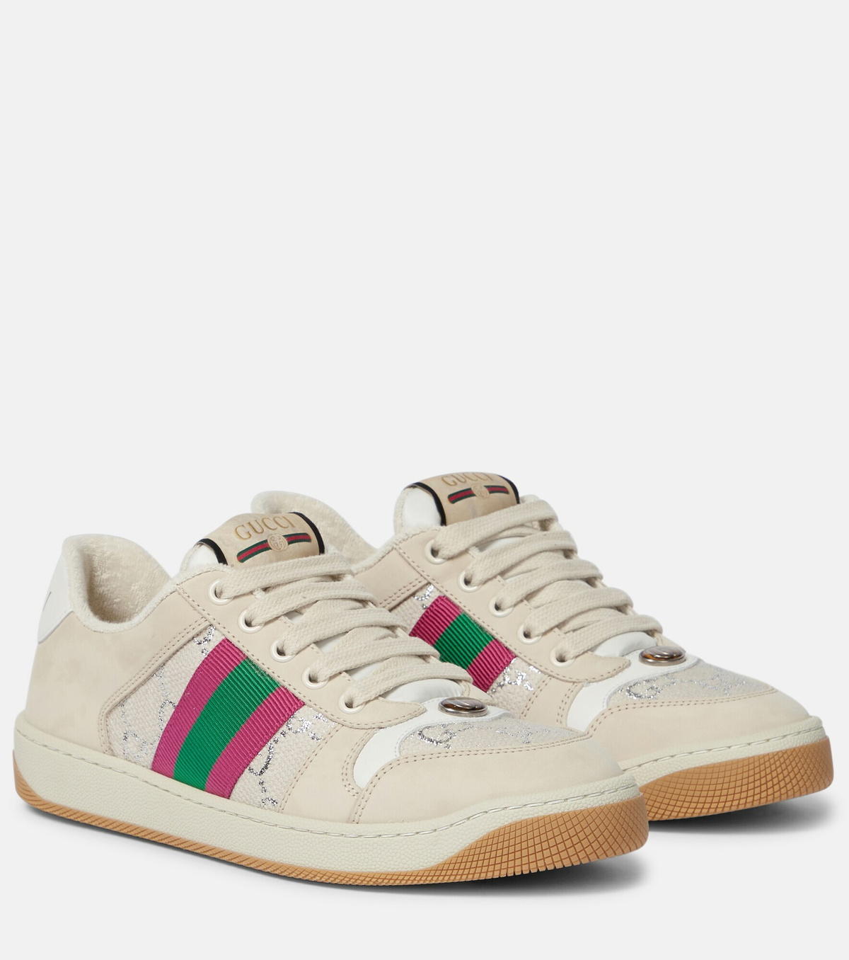 スニーカー GUCCI WHITE LEATHER SCREENER SNEAKERS Screener leather sneakers in white - Gucci | Mytheresa