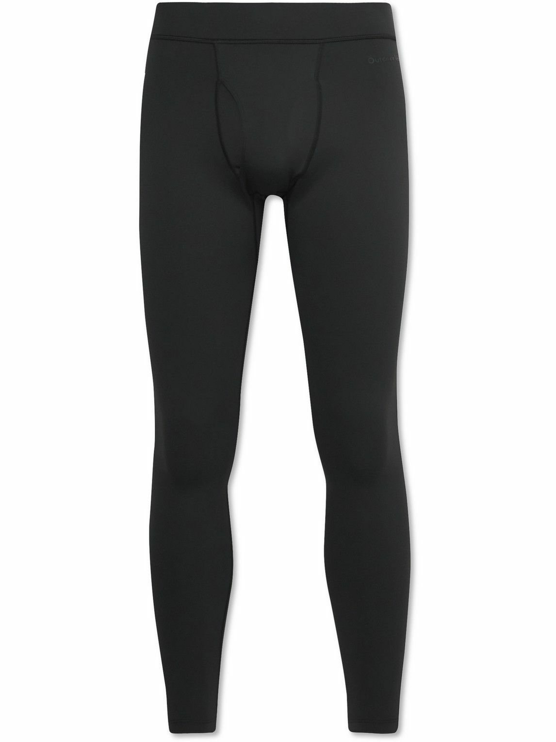 Outdoor Voices - Cropped FrostKnit Stretch-Jersey Training Tights - Black