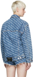 Alexander Wang Blue Drop-Tail Denim Jacket