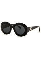 Celine Oval-frame Sunglasses - Black - One Size