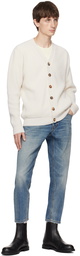 Lardini Off-White Patch Pocket Cardigan