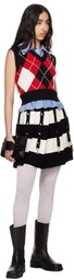Charles Jeffrey LOVERBOY Red & Black Smart Cropped Vest