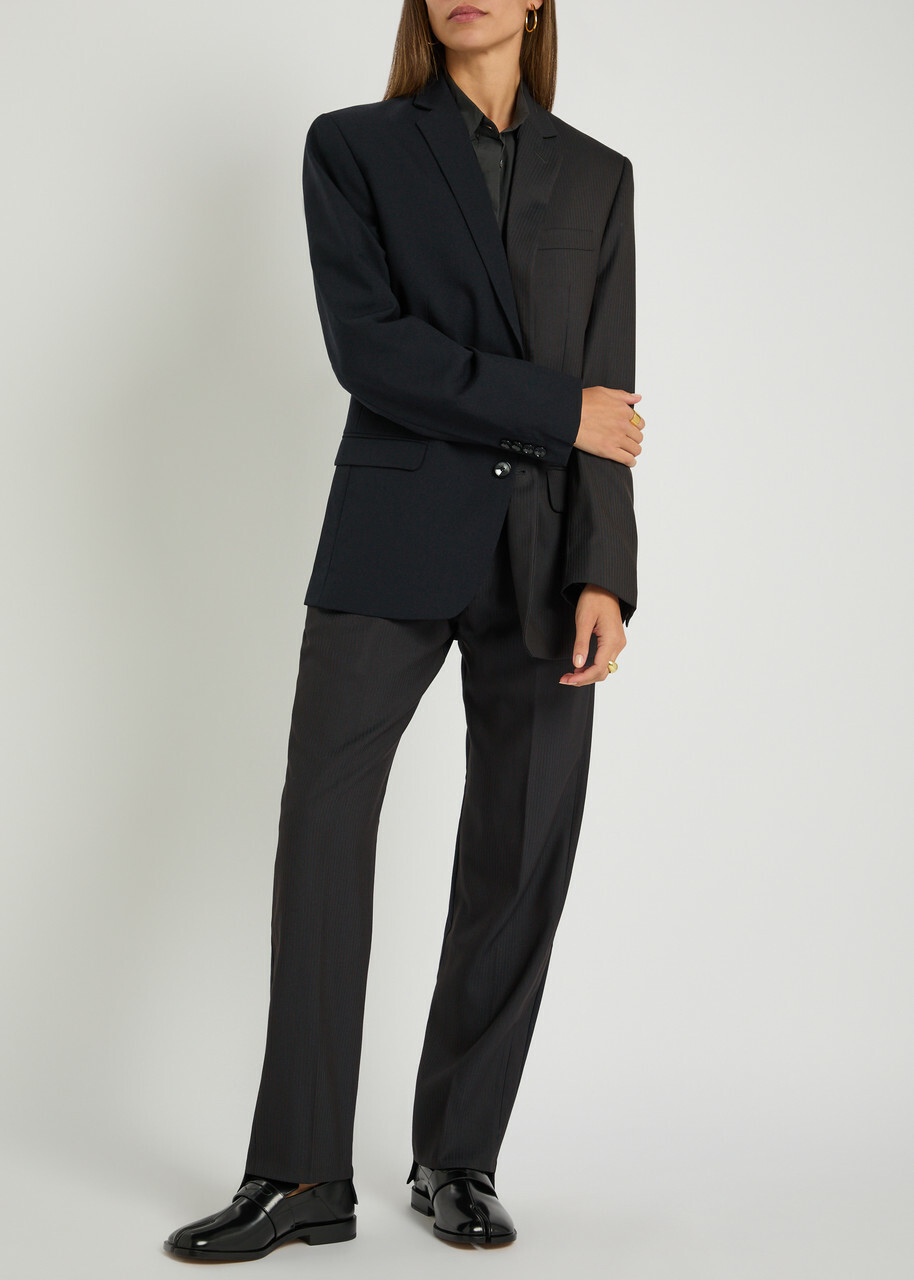 Bettter Sliced Panelled Wool-blend Blazer Multicoloured 1