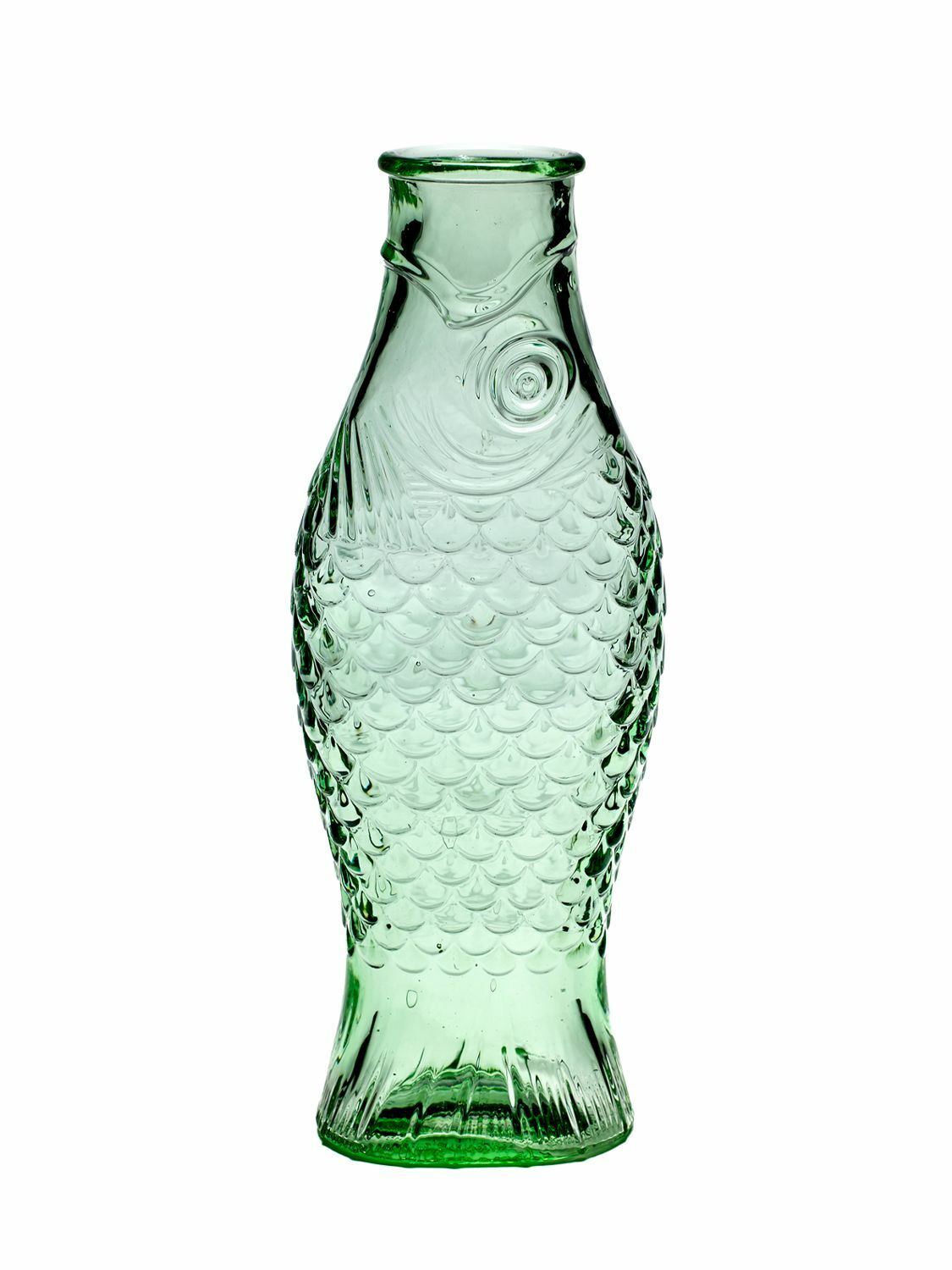 SERAX Transparent Green Fish & Fish Vase