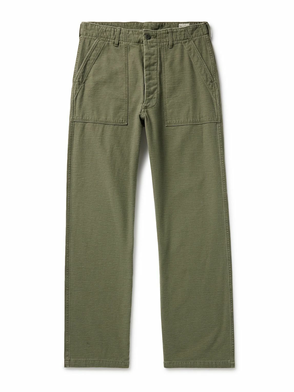 OrSlow - Fatigue Straight-Leg Cotton-Sateen Trousers - Green