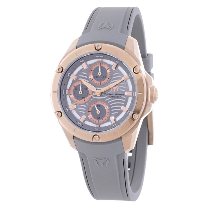 Photo: Technomarine Oceanico Quartz Grey Dial Ladies Watch TM-325006