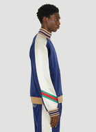 Interlocking G Zip Front Track Jacket in Blue