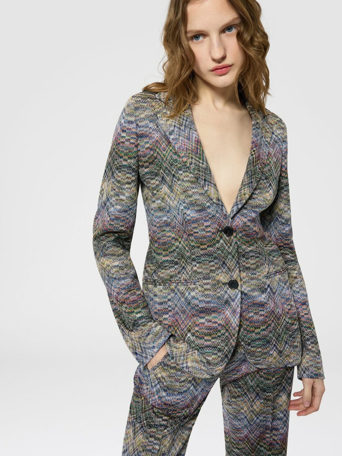 Missoni - Viscose lamé blazer, Women, Multicoloured