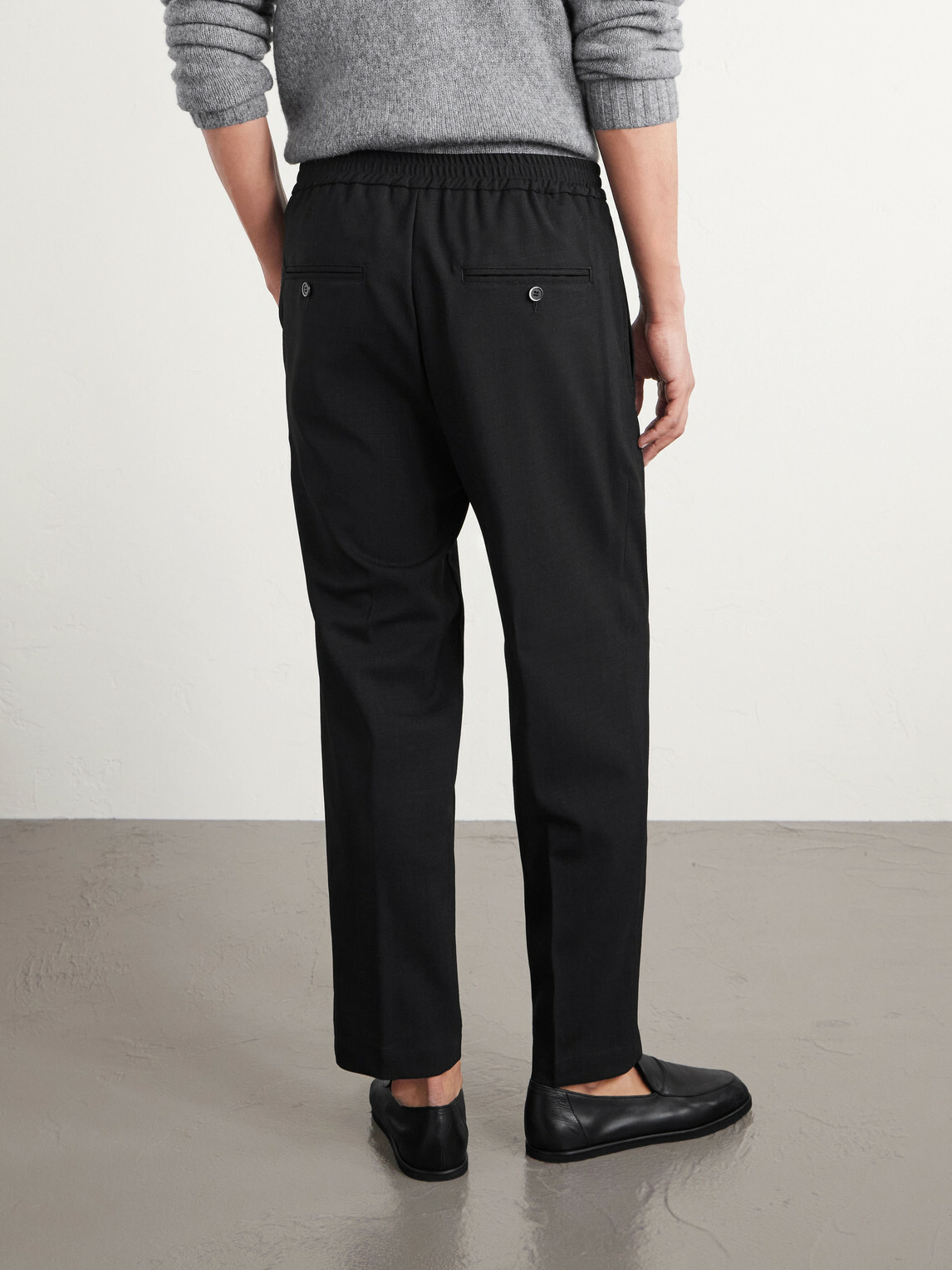 Barena - Ameo Straight-Leg Wool-Hopsack Suit Trousers - Black