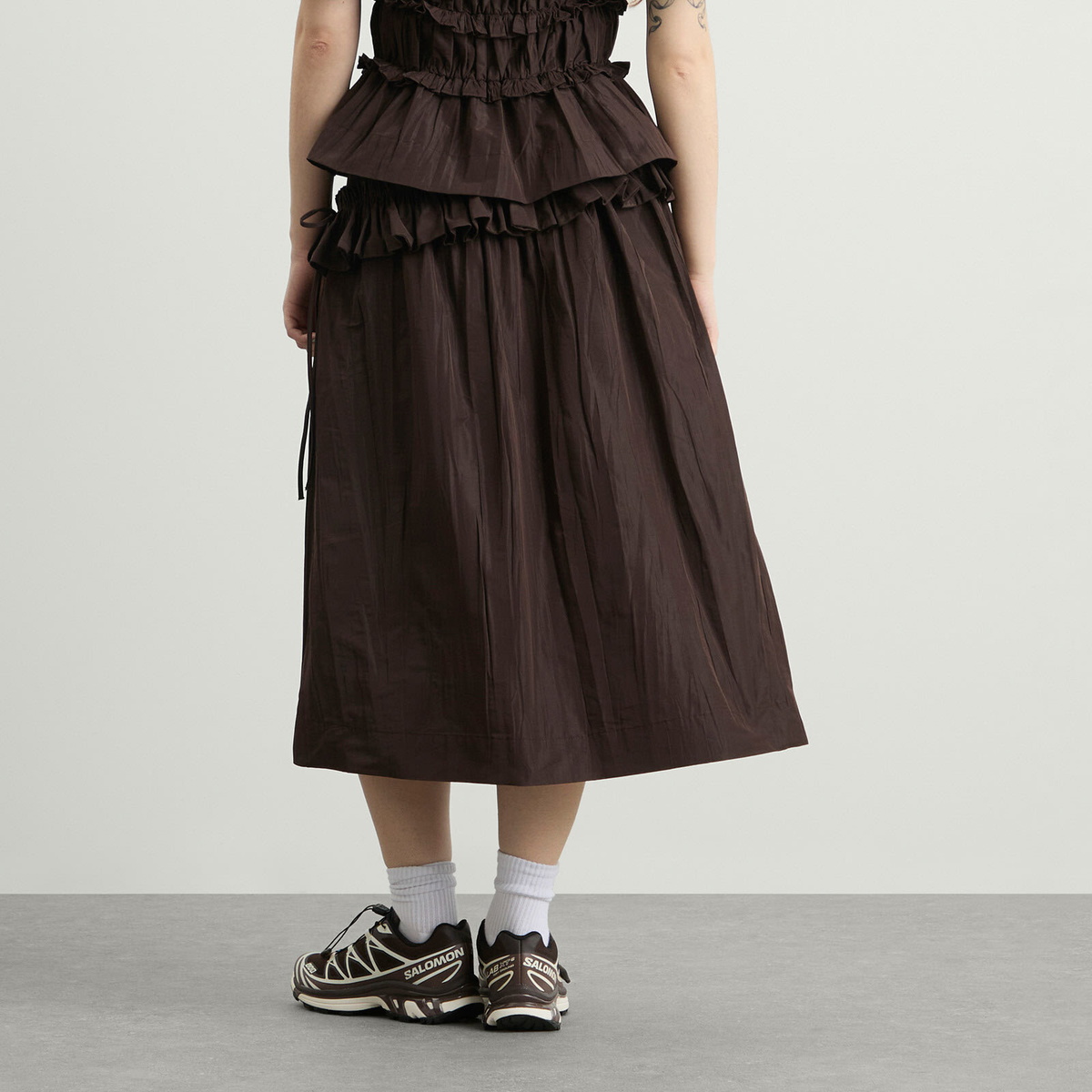 Damson Madder Women's Flavia Midi Skirt Presented By END. in Choc