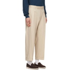 BOSS Beige Relaxed-Fit Trousers