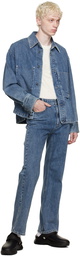 Wooyoungmi Blue Cropped Denim Shirt