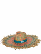 ETRO - Printed Raffia Hat