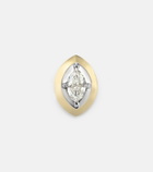 Rainbow K 9kt gold single earring with diamond