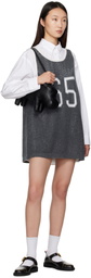 Thom Browne Gray Athletic Mesh Basketball Jersey Tank Top