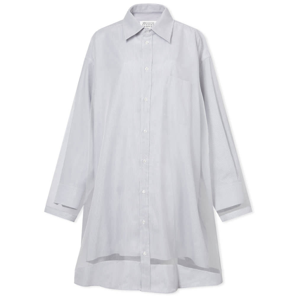 Maison Margiela Sheer Layer Oversized Shirt Dress Maison