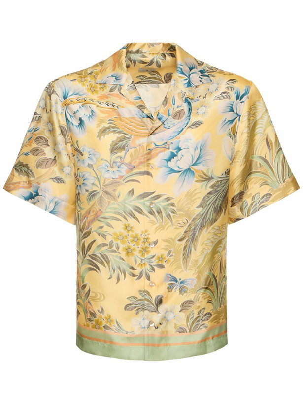 Photo: ETRO Printed Silk Short Sleeve Shirt