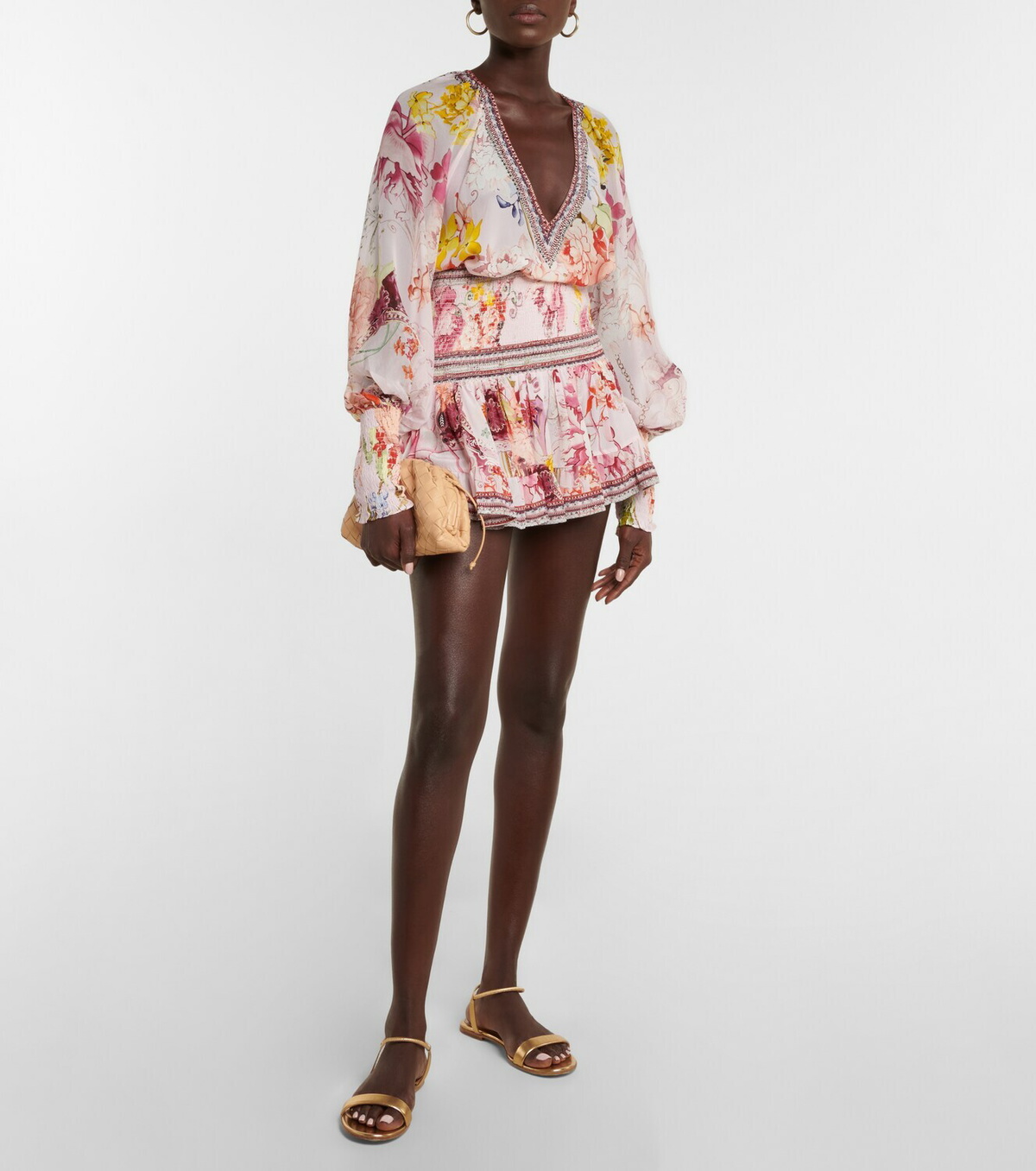 Camilla Floral silk blouse