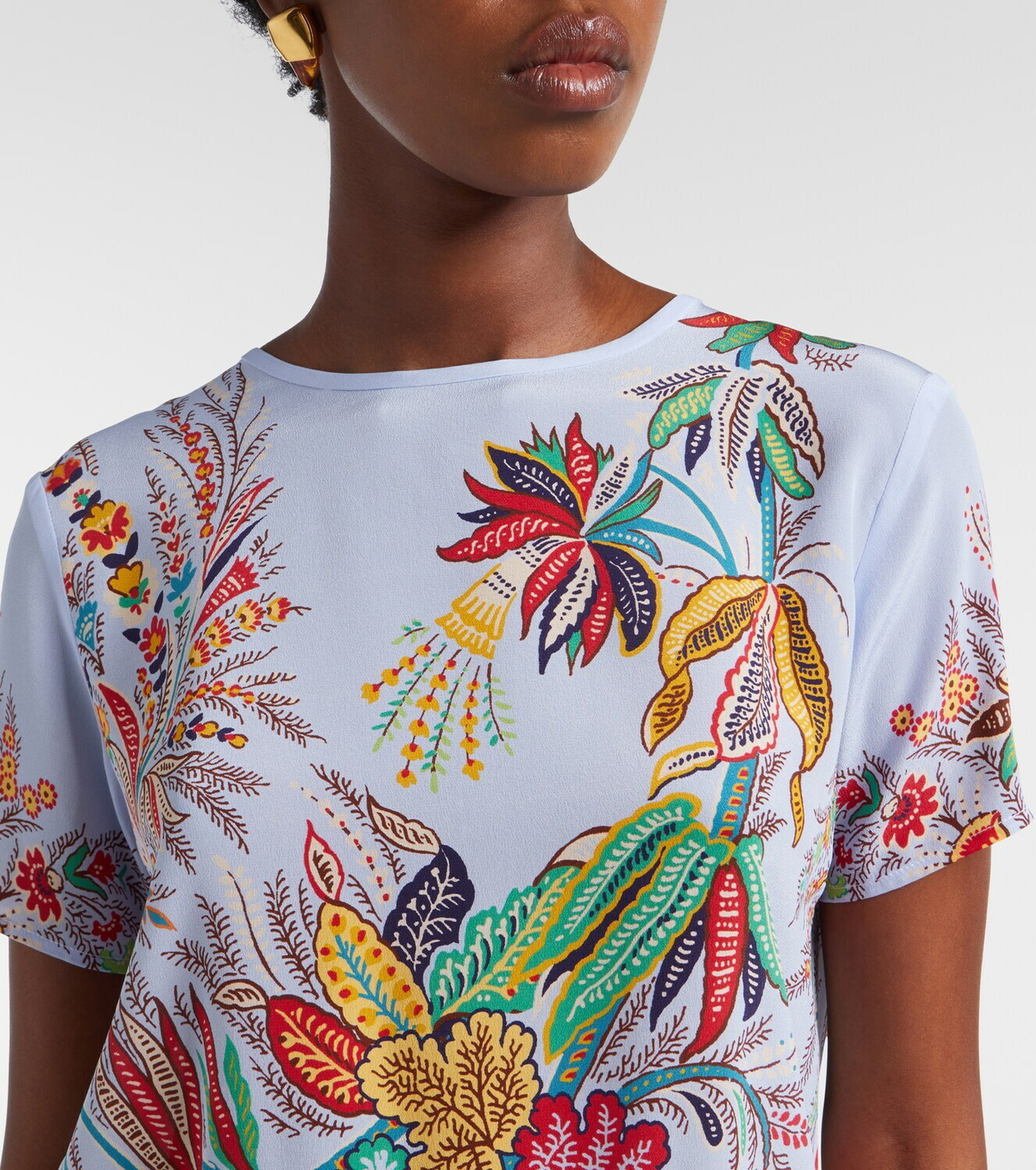 Etro Paisley silk crêpe de chine top