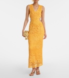 Simkhai Lyla crochet floral cotton maxi dress