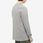 Maharishi Men's Long Sleeve MILTYPE Logo T-Shirt in GreyMarl