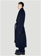 Balenciaga - Raglan Belted Coat in Dark Blue
