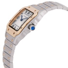 Cartier Santos Small Model Silver Sunray Dial Unisex Watch W2SA0033