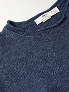 Inis Meáin - Linen and Cotton-Blend Sweater - Blue