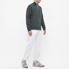 Sunspel Men's Quarter Zip Knit in Forest