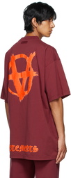 VETEMENTS Burgundy Double Anarchy T-Shirt