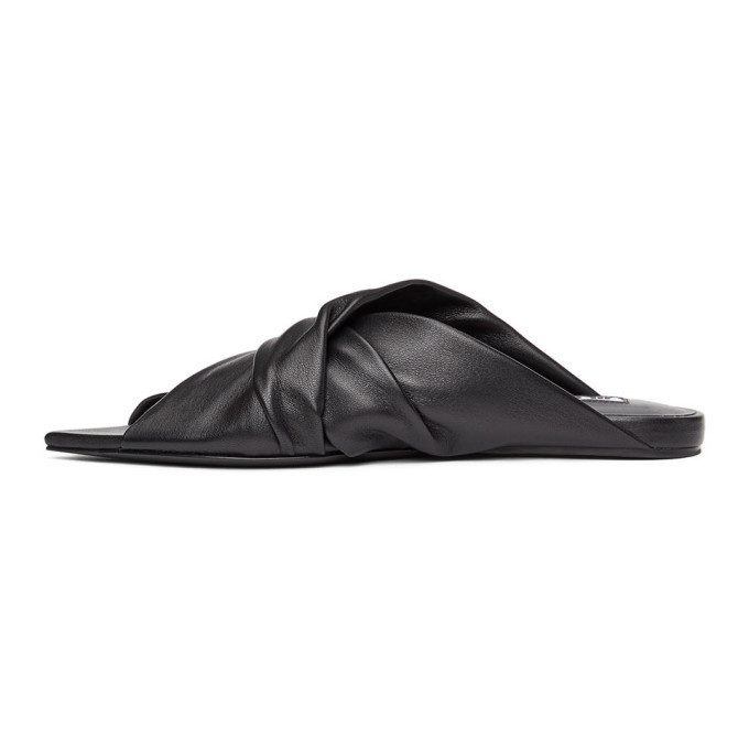 Jil Sander Black Wrapped Flat Sandals Jil Sander