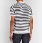 Handvaerk - Striped Pima Cotton Polo Shirt - White