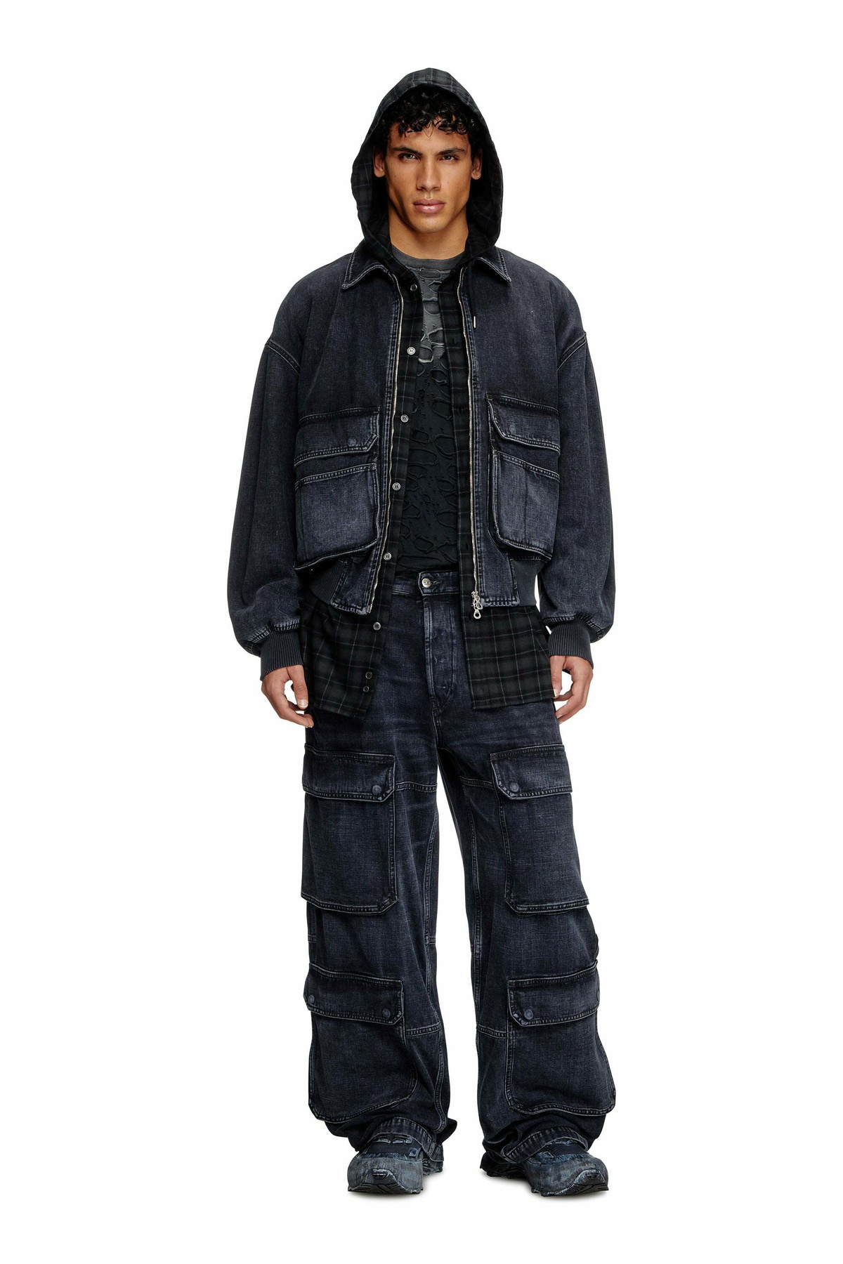 Diesel Jacket in batavia-weave denim - Denim Jackets - Unisex - Black