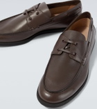 The Row Leather boat shoes