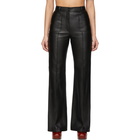 Gucci Black Leather Flared Trousers