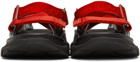 Alexander McQueen Red & Black Tread Sandals