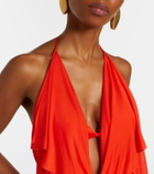 Loewe Paula's Ibiza crêpe jersey maxi dress