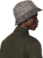 Paul Smith Brown & White Mixed Bucket Hat