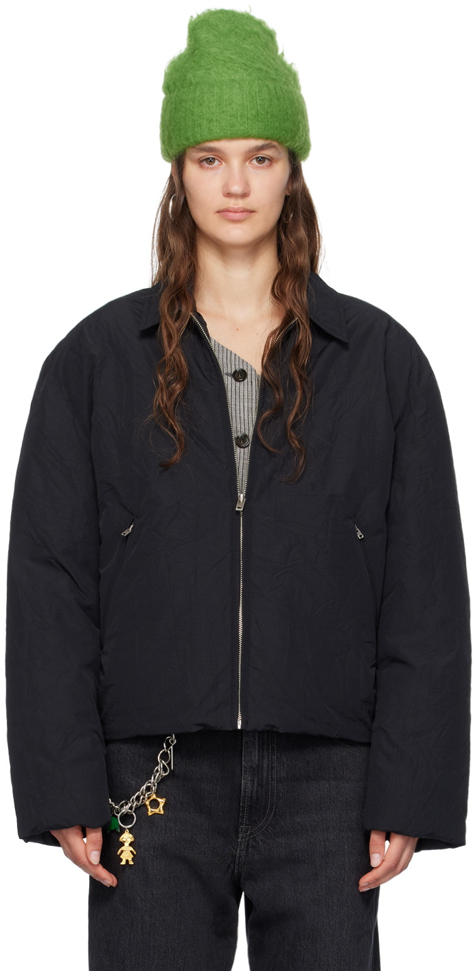 Acne Studios Black Spread Collar Down Jacket