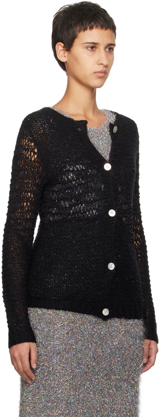 Anna Sui Black Buttoned Cardigan