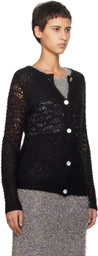 Anna Sui Black Buttoned Cardigan