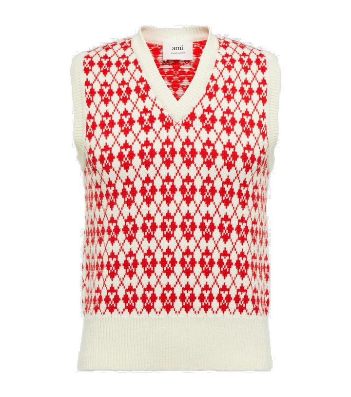 Photo: Ami Paris Ami de Coeur wool-blend sweater vest
