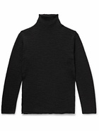 The Row - Robbie Ribbed Merino Wool Rollneck Sweater - Black