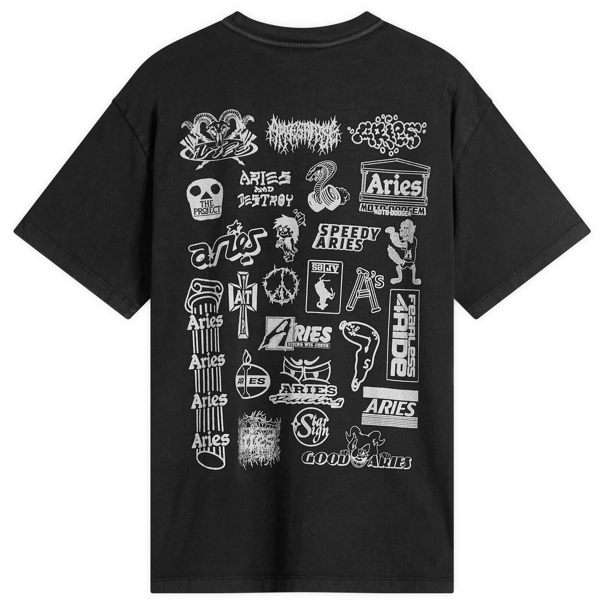 END. x Aries Moto Dodgem T-Shirt in Black
