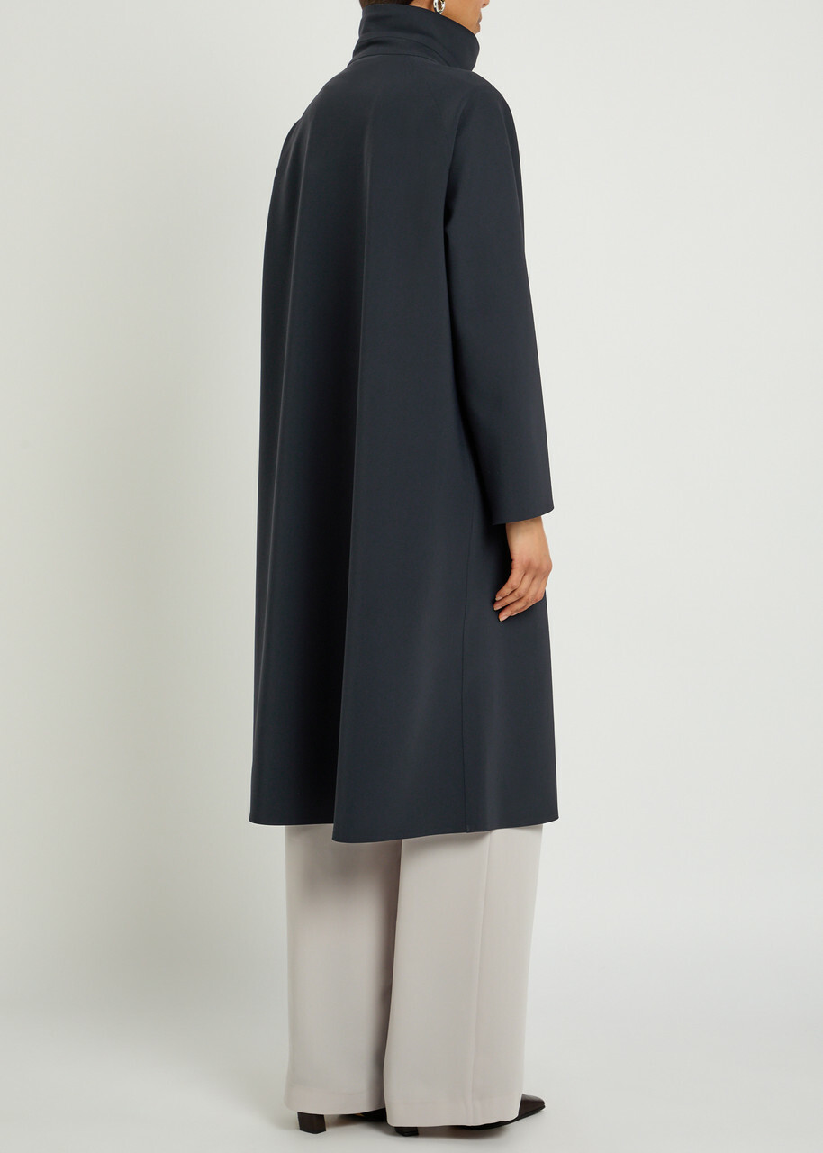 Herno High-neck Stretch-polyamide Coat Blue